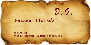 Donauer Ildikó névjegykártya