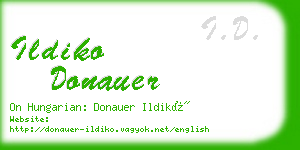 ildiko donauer business card